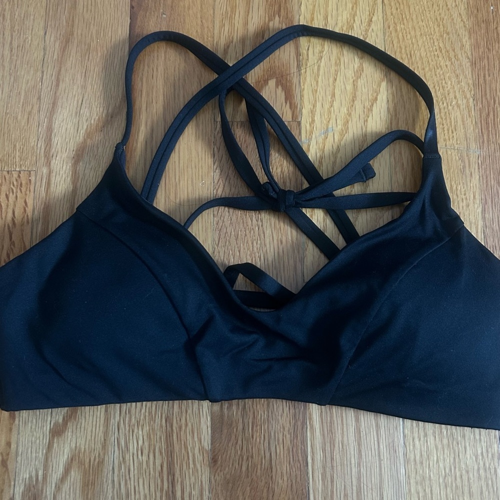Athleta Black Cross-Back Triangle Bikini top